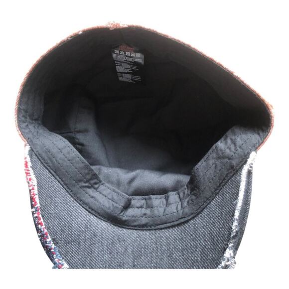 Urban Outfitters NWOT Timeless Modern Denim Patchwork Raw Edge Detail Cabbie Hat - Picture 14 of 15